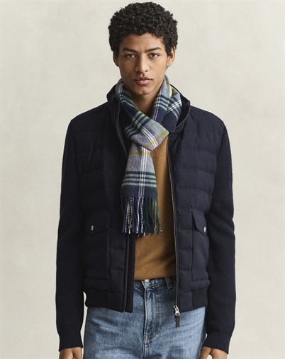 Gant - Insulated Hybrid Flannel Jakke - Evening Blue